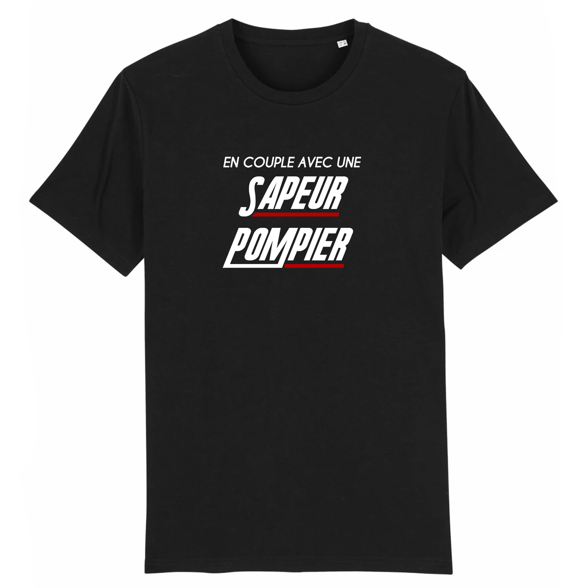 T shirt homme pompier - En couple avec une sapeur pompier PRENOM - POMPIER SHOP