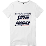 T-shirt pompier Homme - En couple avec une sapeur pompier - POMPIER SHOP