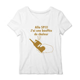 T-shirt pompier Femme - Allo SP! J'ai une bouffée de chaleur - POMPIER SHOP