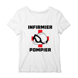 T-shirt pompier Femme - Infirmier pompier - POMPIER SHOP