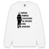 Sweat-shirt pompier unisexe - Sapeur pompier volontaire la passion d'une vocation - POMPIER SHOP