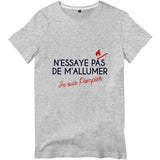 T-shirt pompier Homme - N'essaye pas de m'allumer je suis pompier 2 - POMPIER SHOP