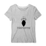 T-shirt pompier Femme - Firefighter noir - POMPIER SHOP