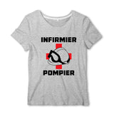T-shirt pompier Femme - Infirmier pompier - POMPIER SHOP