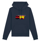 Sweat à capuche pompier unisexe - Camion de pompier français - POMPIER SHOP